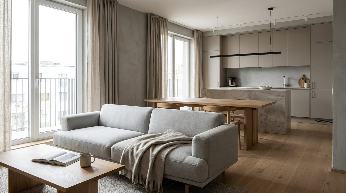 Функциональное зонирование жилого пространства с логичной планировкой и естественным освещением