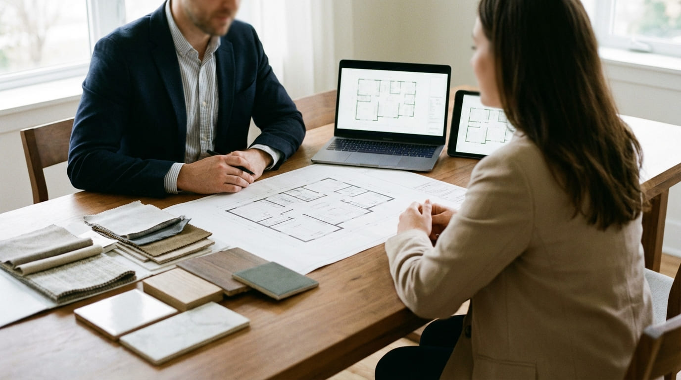 Консультация дизайнера по планировке пространства с клиентом